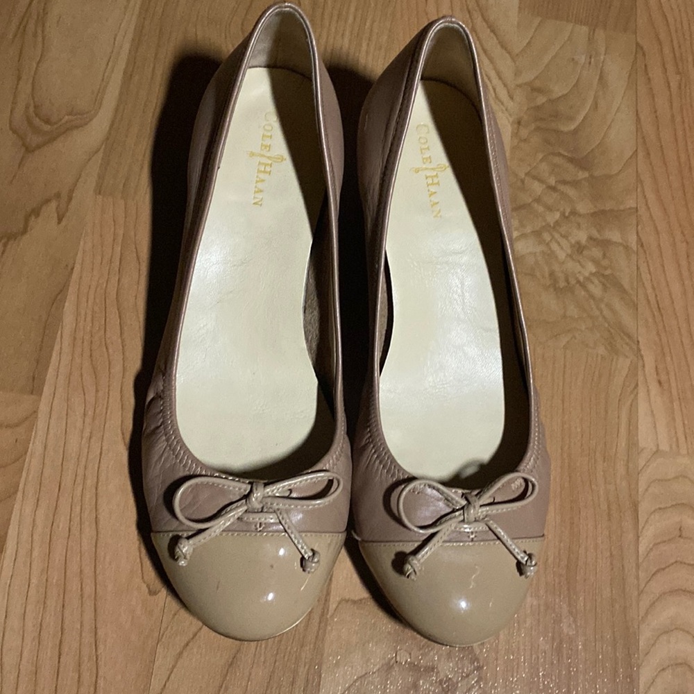 Cole Haan Tan Leather Wedge